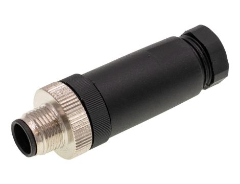 VK00302H Złącze kablowe, proste, do samodzielnego montażu, połączenie śrubowe, Ø4-8mm, 2A, 30V, -30-80C, wtyk M12 8-pin, IP67