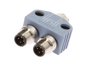 Rozdzielacz, 38x20x54mm, 250V, 2x M12 3-pin, M12 4-pin, IP67 VK000050