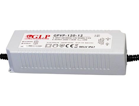 GPVP-120-24 Zasilacz impulsowy do LED 120W 24V/5A IP67 podwójna izolacja kabla