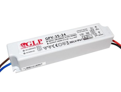 GPV-35-36 Zasilacz impulsowy do LED 35W 36V/1A, IP67 hermetyczny