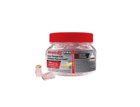Zestaw przelotowych wtyków RJ45 do zaciskania, CAT6/6a unshielded, CAP45, 100szt. w słoiku, S45-1700P