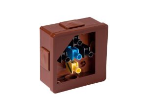 Puszka instalacyjna natynkowa typu KLIK z dławikami gumowymi 86x86x40mm hermetyczna IP55 brązowa ViPlast