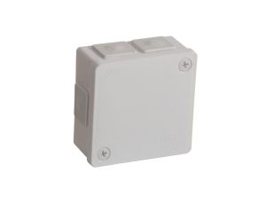 Puszka instalacyjna natynkowa z dławikami gumowymi wkręty 86x86x40mm hermetyczna IP55 biała ViPlast