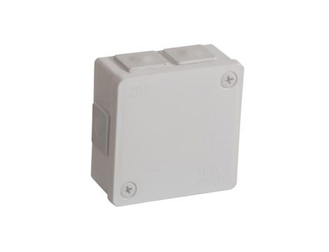 Puszka instalacyjna natynkowa z dławikami gumowymi wkręty 86x86x40mm hermetyczna IP55 biała ViPlast
