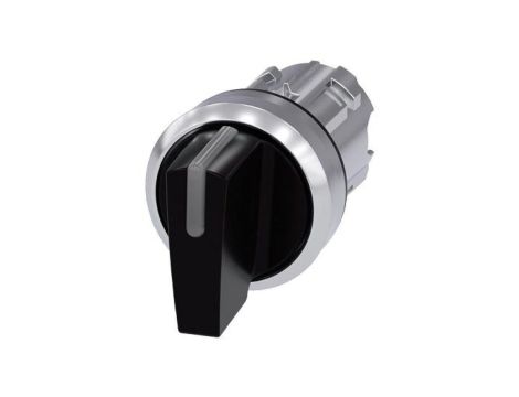 Przełącznik podświetlany, 22 mm, okrągły, metal błyszczący, czarny 3SU1052-2BP10-0AA0