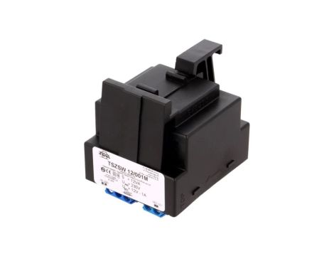 TSZSW12/001M Transformator sieciowy 12VA, 230VAC, 12V, 1A, na szynę DIN