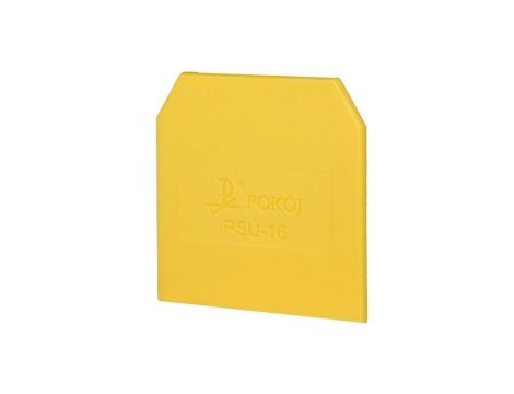 Płytka skrajna do złączek ZUG-G16 przegroda do złączek ZUG-G10 żółty PSU-16 A41-0301