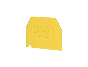 Płytka skrajna do złączek ZG-G2,5 i ZG-G4 żółty PS-4 A41-6101