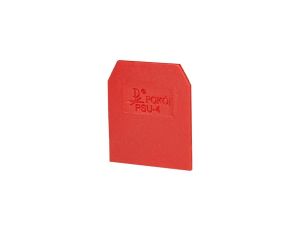 Płytka skrajna do złączek ZUG-G2,5 i ZUG-G4 czerwony PSU-4 A41-0107