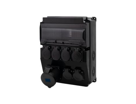 Rozdzielnica CAJA 12M SCENIC - gniazda proste 32A 3p, 6x230V /12 modułów/