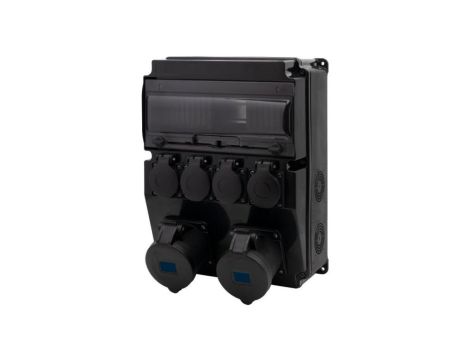 Rozdzielnica CAJA 12M SCENIC - gniazda proste 16A 3p, 32A 3p, 4x230V /12 modułów/