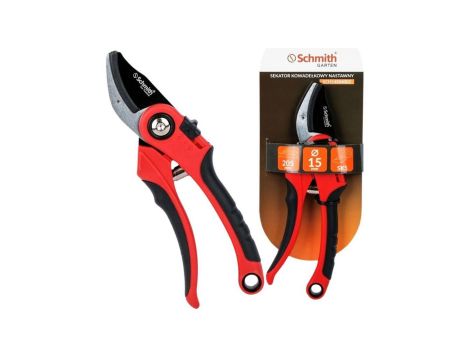 Sekator ogrodowy kowadełkowy nastawny 205mm Schmith