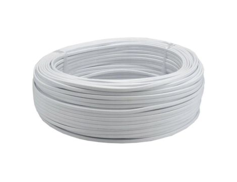 Przewód prądowy H03VVH2-F / OMYp 300V 2x1 płaski biały linka Elektrokabel 25m