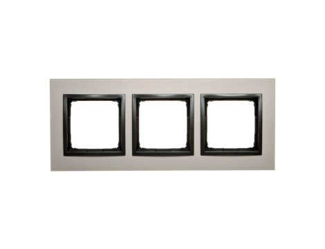 Simon 54 Nature Ramka potrójna metal SATYNOWY MROK DRN3/80 WMDZ-0130xS-080