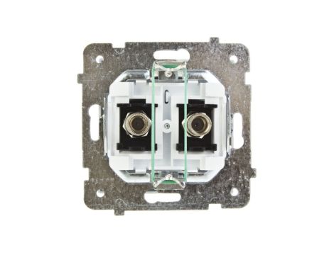 SONATA Gniazdo antenowe typu F podwójne biały mat GPA-2RF/m/75