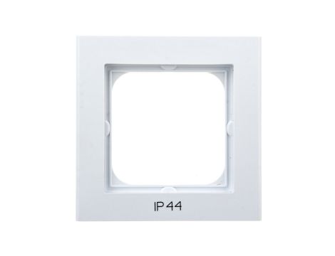 SONATA Ramka pojedyncza do łączników IP-44 biały mat RH-1R/75