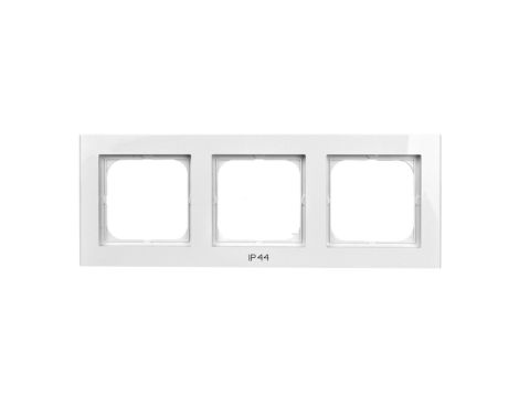 SONATA Ramka potrójna do łączników IP-44 biały mat RH-3R/75