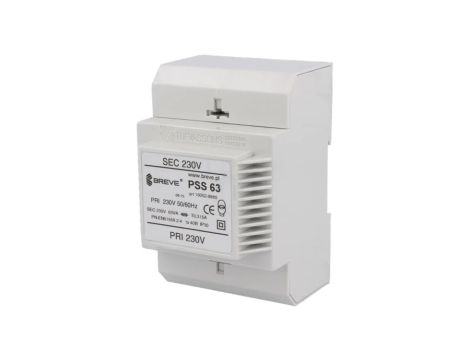PSS63/230/230V Transformator sieciowy 63VA 230VAC 230V na szynę DIN IP30