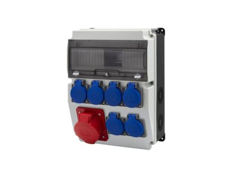 Rozdzielnica CAJA 12M BICOLOR - gniazda 16A 5p, 6x230V /12 modułów/