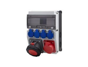 Rozdzielnica CAJA 12M BICOLOR - gniazda 32A 5p, 63A 5p, 4x230V /12 modułów/