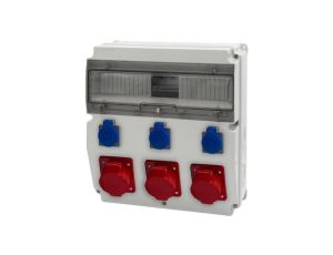 Rozdzielnica CAJA 15M - gniazda 2x16A 5p, 32A 5p, 3x230V /15 modułów/