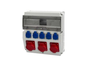 Rozdzielnica CAJA 15M - gniazda 16A 5p, 2x32A 5p, 5x230V /15 modułów/
