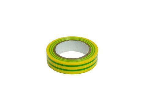 Taśma izolacyjna żółto- zielona PVC 15mm 10m TI-15/10/ŻÓŁTO-ZIELONY W-05126