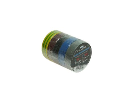 Taśma izolacyjna mix kolorów PVC 15mm 10m TI-15/10/MIX KOLOR W-05131 /kpl 5 różnych kolorów/