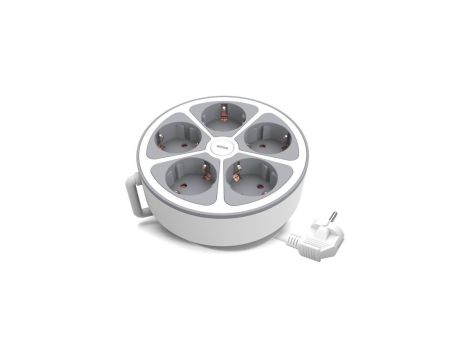 Przedłużacz stały 5x schuko włącznik 2m PS-570SWS/O/2 E W-30012