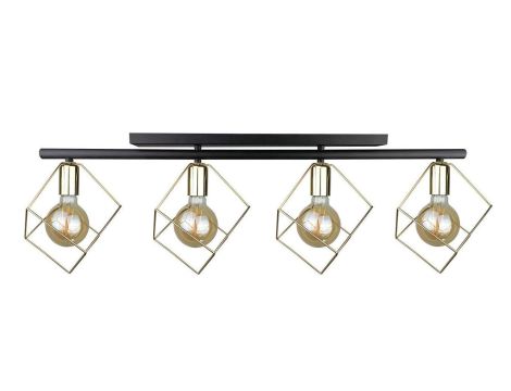 Lampa sufitowa nowoczesna 4xE27 ARNICA BLACK/GOLD
