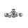 Lampa sufitowa nowoczesna 5xE27 RING BLACK/GOLD