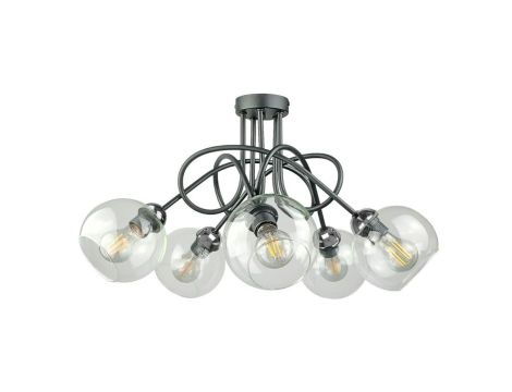 Lampa sufitowa nowoczesna 5xE27 EVIE BLACK/SILVER
