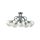 Lampa sufitowa nowoczesna 5xE27 EVIE BLACK/SILVER