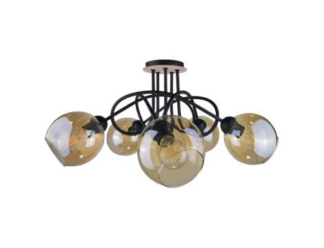 Lampa sufitowa nowoczesna 5xE27 VENUS WOOD