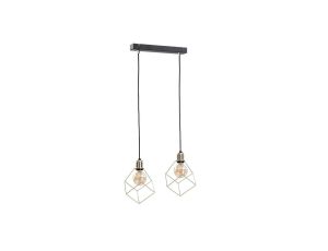 Lampa wisząca loftowa 2xE27 TAHO GOLD