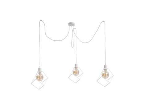 Lampa wisząca loftowa 3 xE27 RUBEN WHITE