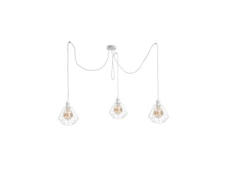 Lampa wisząca loftowa 3 xE27 FOSKAL WHITE