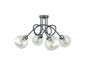 Lampa sufitowa nowoczesna 4xE27 EVIE BLACK/SILVER