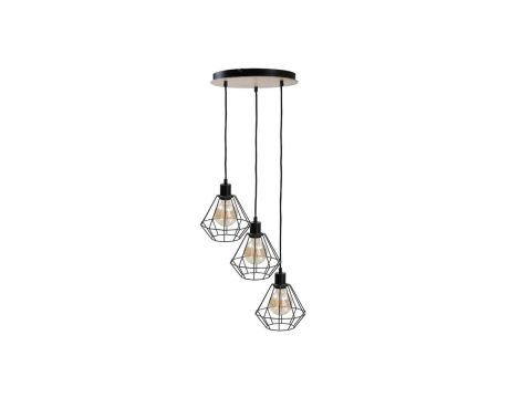 Lampa wisząca loftowa 3x E27 ATWOOD