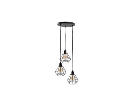 Lampa wisząca loftowa 3x E27 FOSKAL BLACK