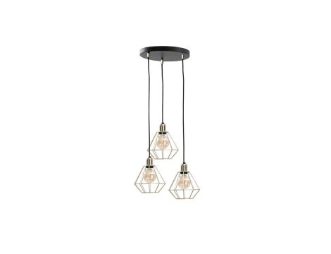 Lampa wisząca loftowa 3x E27 COMO GOLD