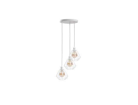 Lampa wisząca loftowa 3x E27 FOSKAL WHITE