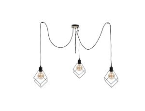 Lampa wisząca loftowa 3x E27 RUBEN WOOD