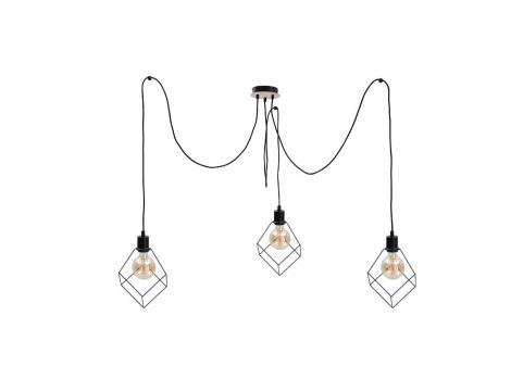 Lampa wisząca loftowa 3x E27 RUBEN WOOD