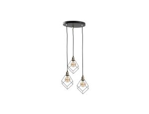 Lampa wisząca loftowa 3x E27 RUBEN GOLD