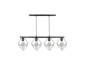 Lampa wisząca nowoczesna 4xE27 ARNICA BLACK LONG