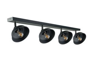Spot nowoczesny 4xE27 FAUN BLACK