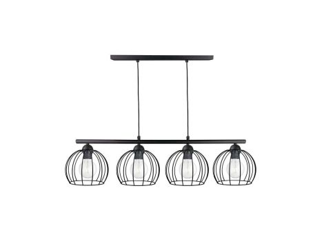 Lampa wisząca nowoczesna 4xE27 BACCA BLACK LONG