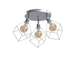 Spot loftowy 3x E27 RUBEN SILVER