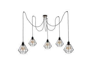 Lampa wisząca loftowa 5xE27 ATWOOD